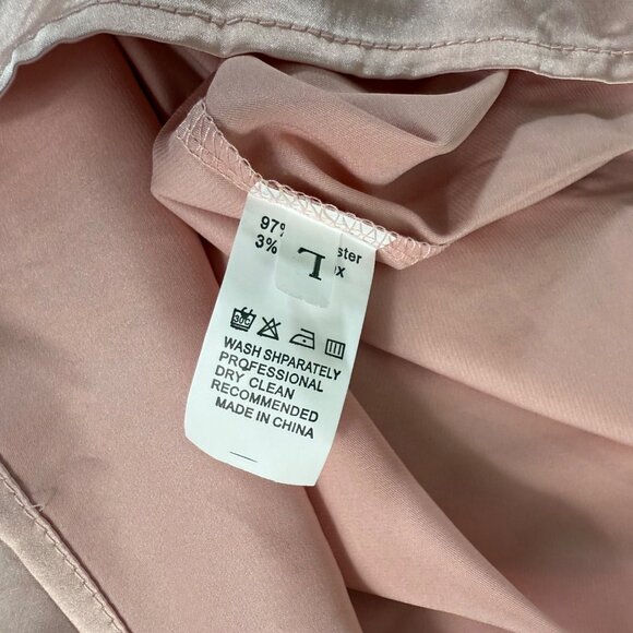 Chyrii Pink Pajama Short Set Size L Racerback Camisole Top Ruffle Trim Shorts - Picture 6 of 15